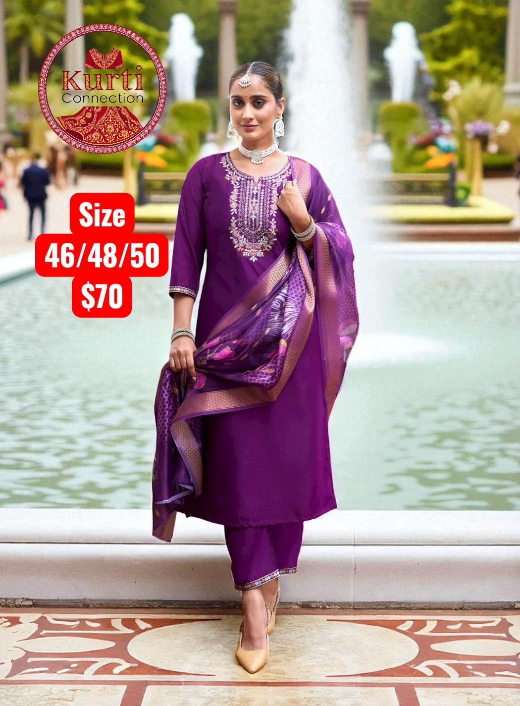 Malhar : Plus size Kurti sets by Kurti Connection USA