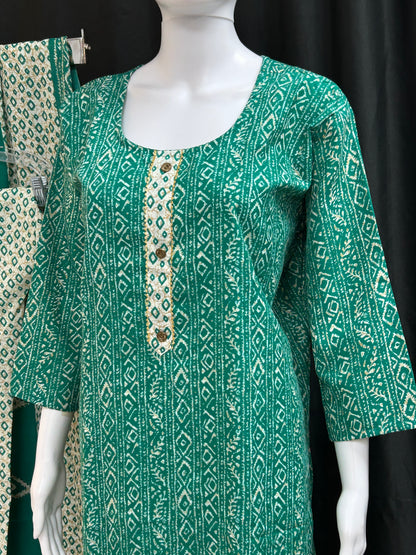 Cotton salwar suit / printed salwar suit by Kurti Connection USA