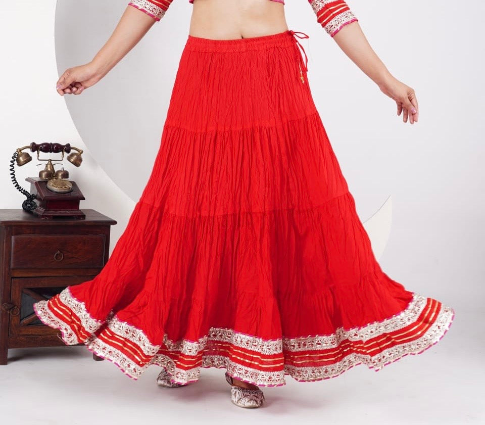 Cotton Lehenga Skirt - Casual Ethnic Wear by Kurti Connection USA