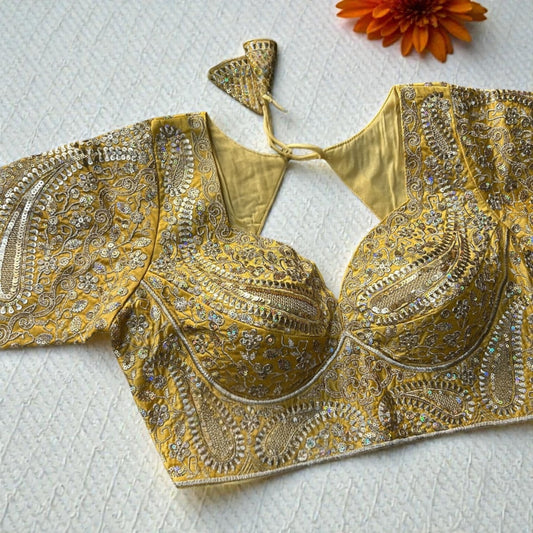 Party wear heavy work blouses by Kurti Connection USA