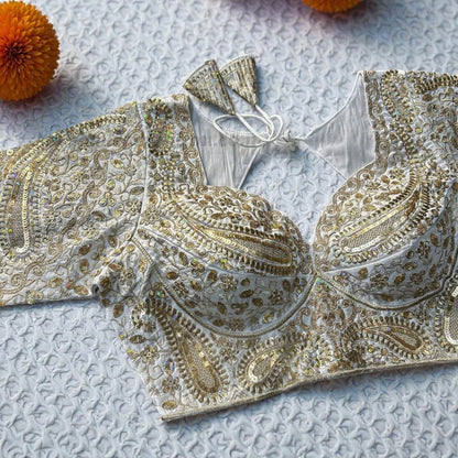 Party wear heavy work blouses by Kurti Connection USA