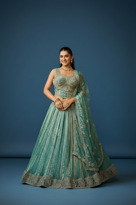 Tissue silk Lehenga choli set