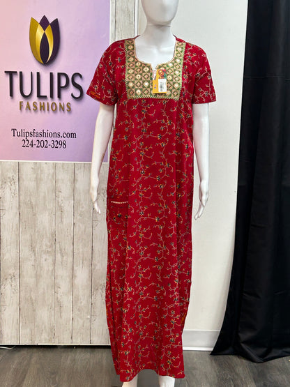Cotton nighty | Jaipur cotton nighty by Kurti Connection USA