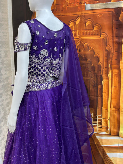 Purple lehenga Choli set by Kurti Connection USA