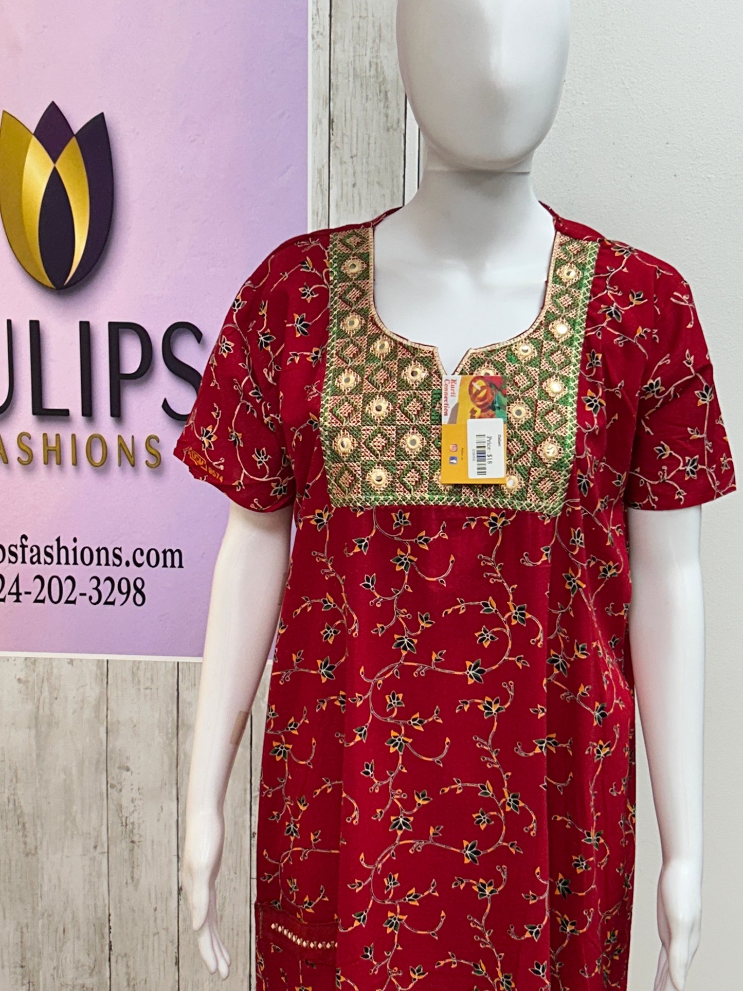 Cotton nighty | Jaipur cotton nighty by Kurti Connection USA