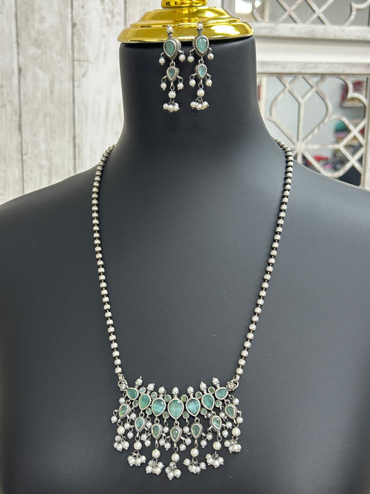 Oxidized necklace set by Kurti Connection USA