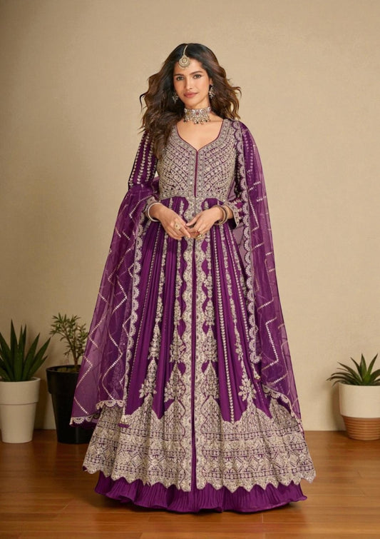 Wedding collection: Mirza: heavy party wear Anarkali dresses by Kurti Connection USA