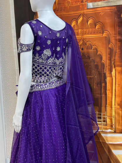Purple lehenga Choli set by Kurti Connection USA