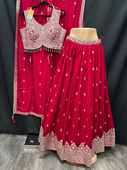 Dark pink lehenga Choli set