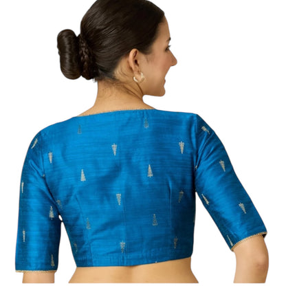 Teal blue blouse by Kurti Connection USA