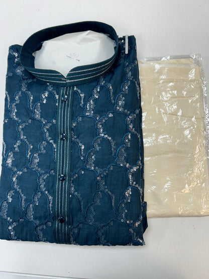 Mens kurta pajama Sequin Kurta set by Kurti Connection USA