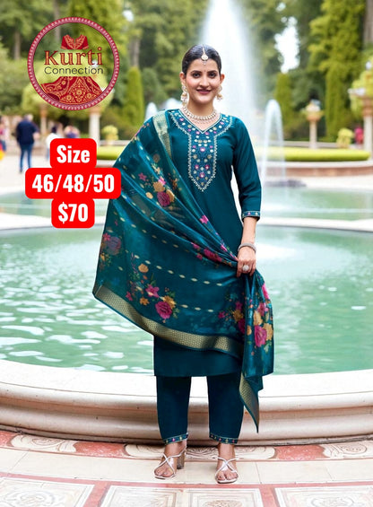 Malhar : Plus size Kurti sets by Kurti Connection USA
