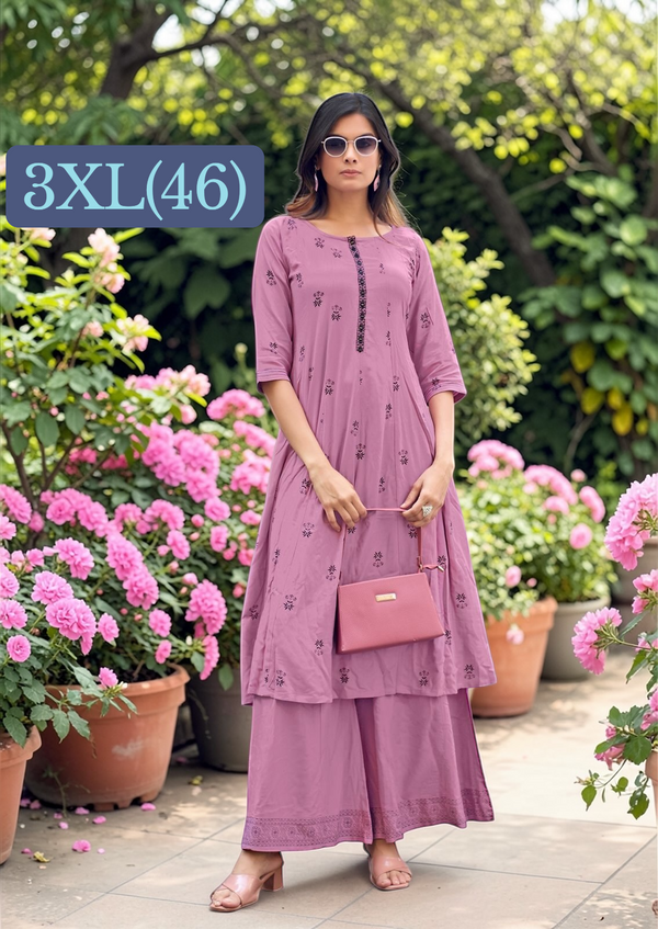 Summer Cotton Kurti plazzo set