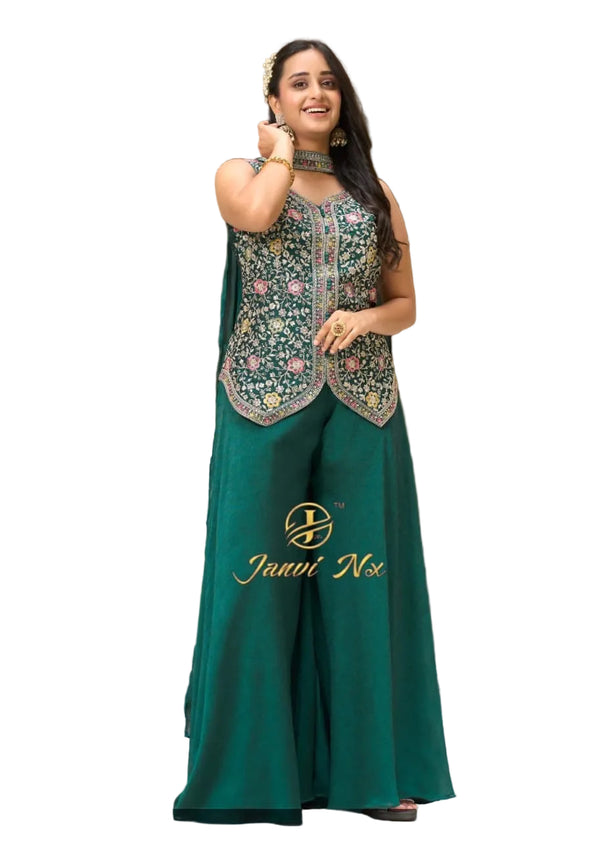 Wedding guest collection : Sharara suit by Kurti Connection USA