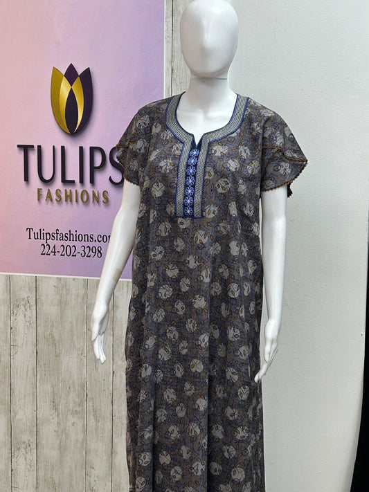 Rayon nighty / Indian night wear by Kurti Connection USA