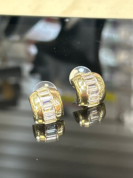 Gold tops / CZ earrings by Kurti Connection USA