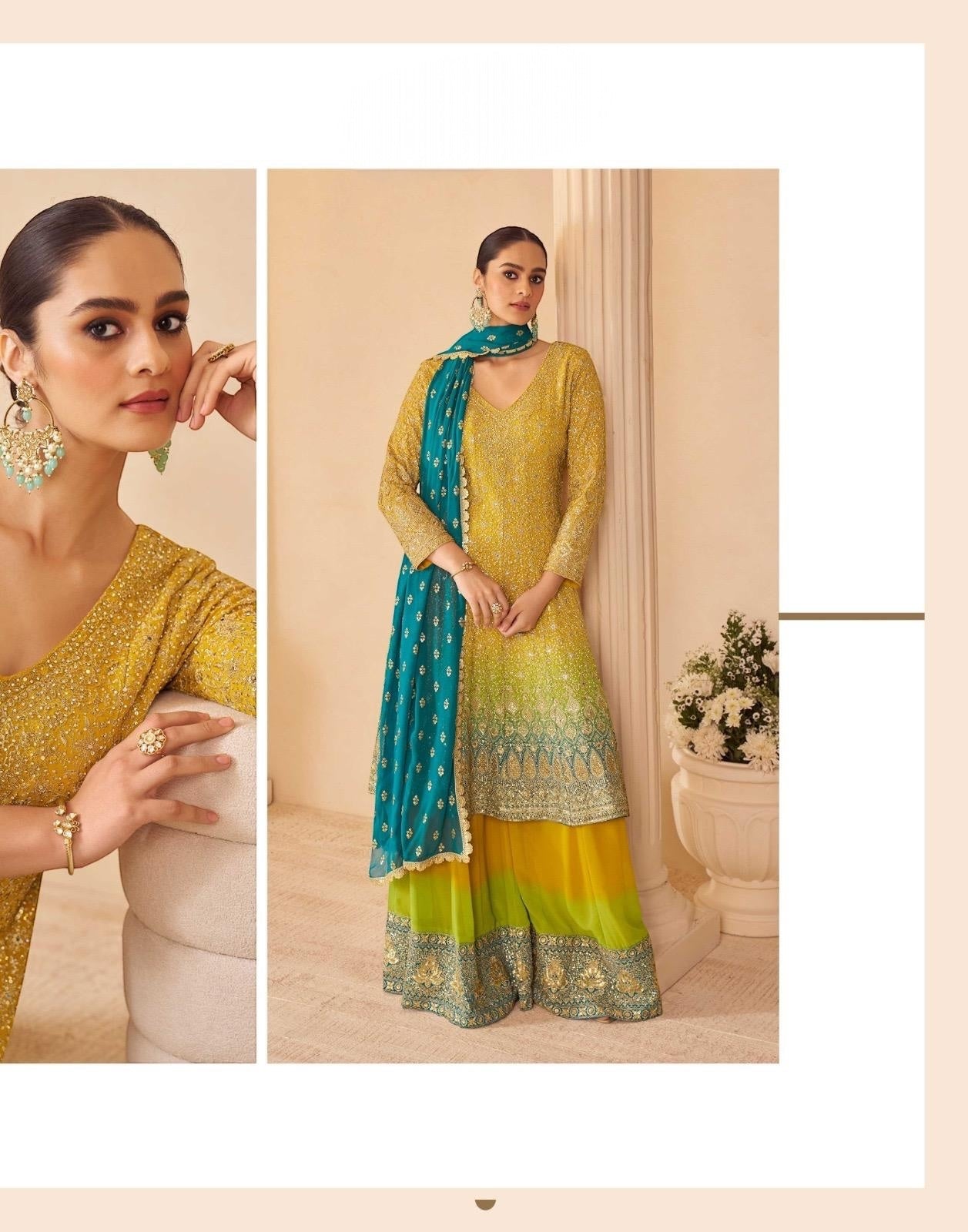 Wedding collection: Sandhya: sharara suits by Kurti Connection USA