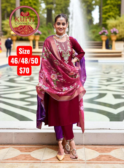 Malhar : Plus size Kurti sets by Kurti Connection USA