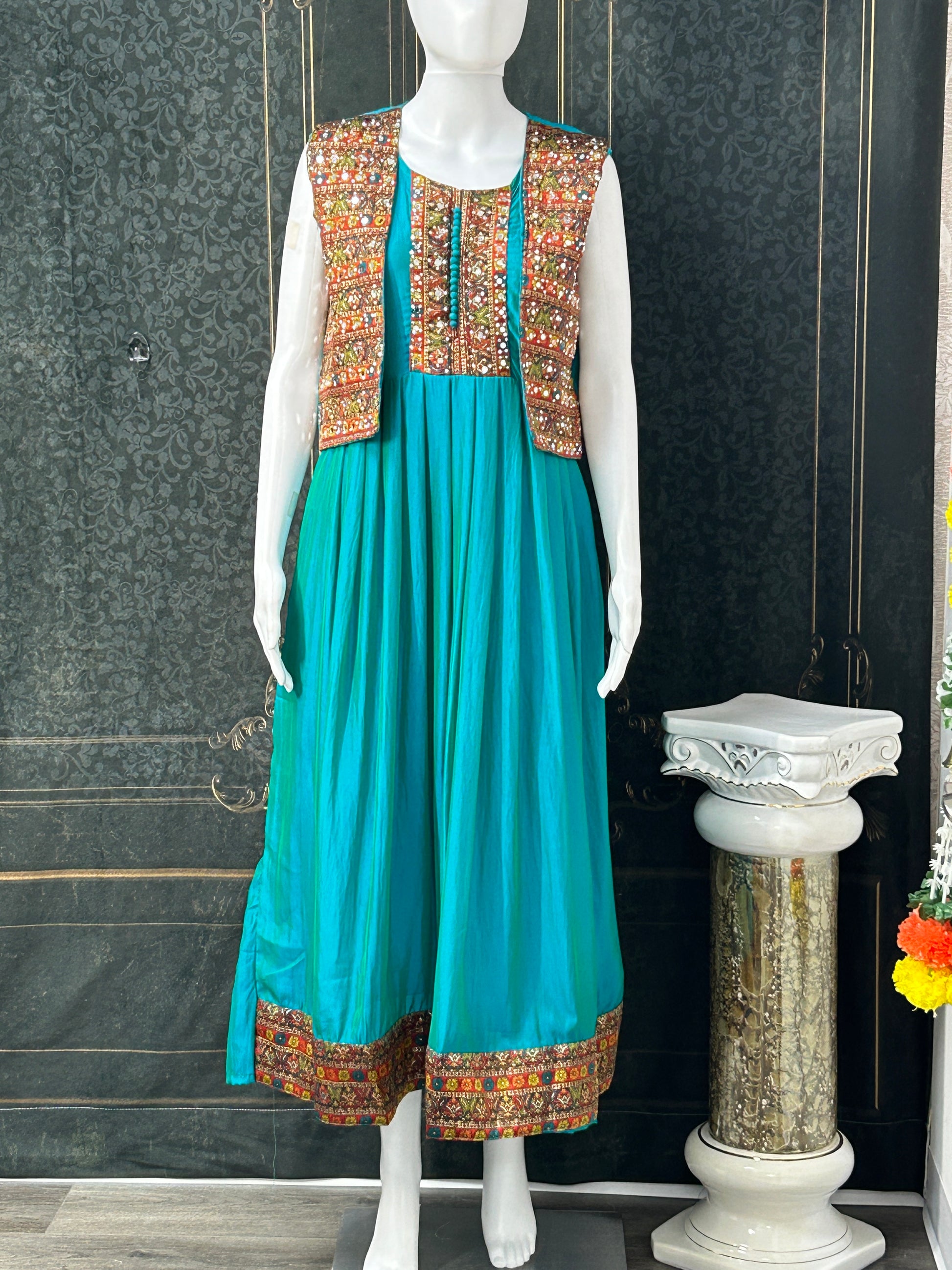 Silk long kurti by Kurti Connection USA