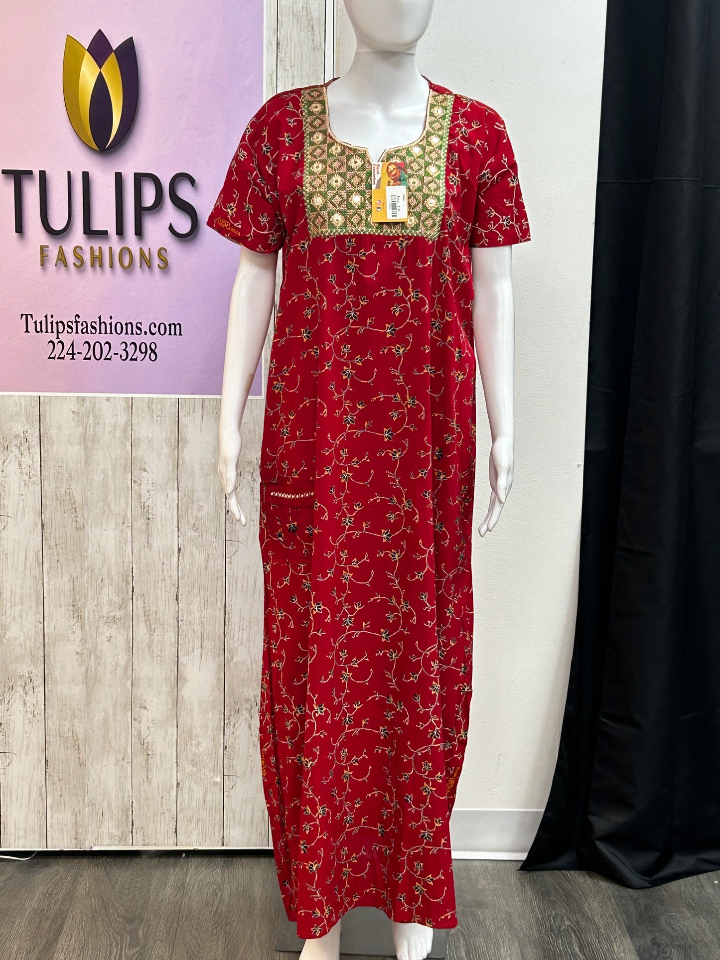 Cotton nighty | Jaipur cotton nighty by Kurti Connection USA