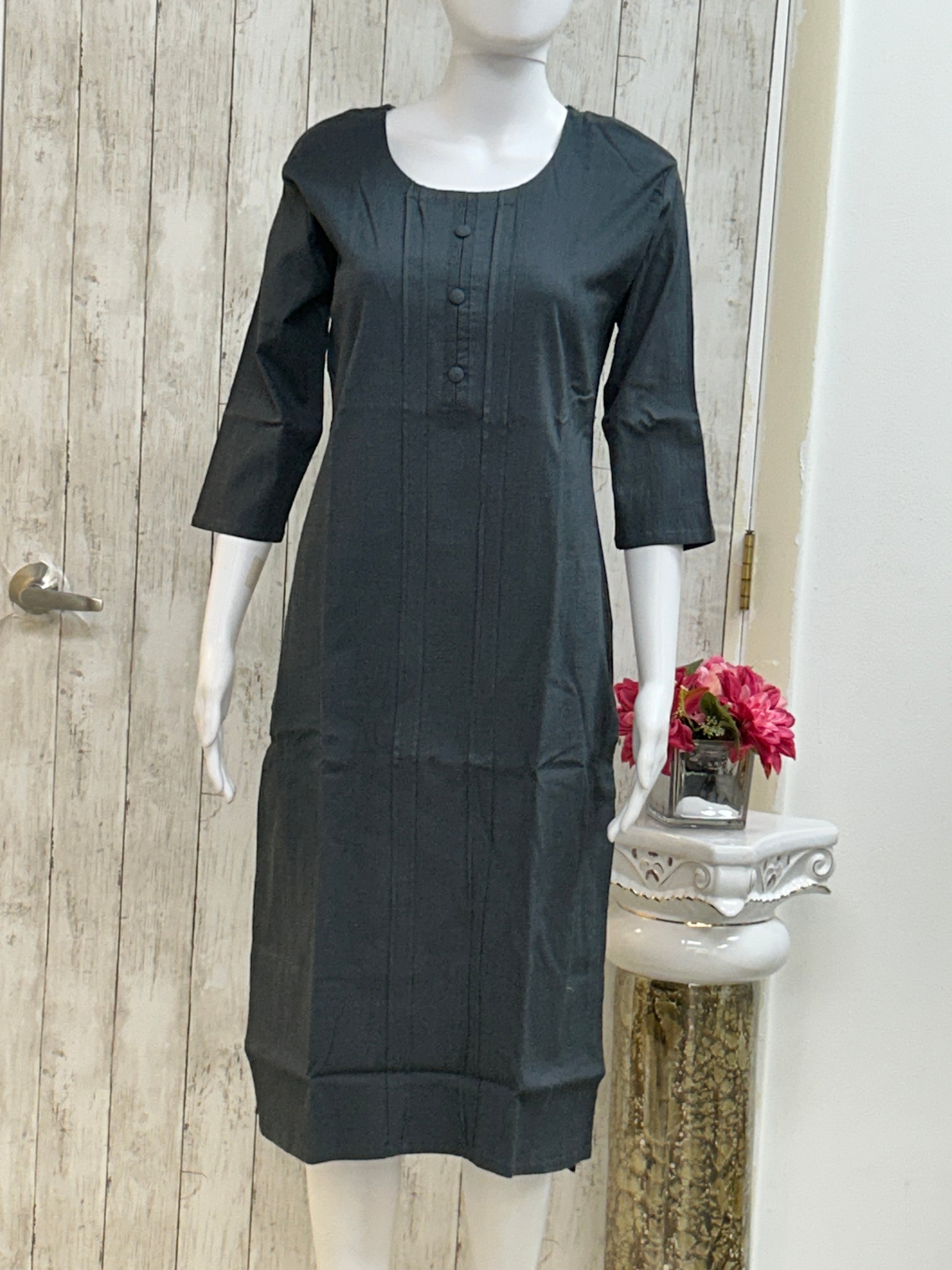 Strechable Kurti | grey Kurti by Kurti Connection USA