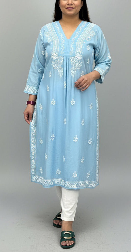 Chikankari cotton Kurti by Kurti Connection USA