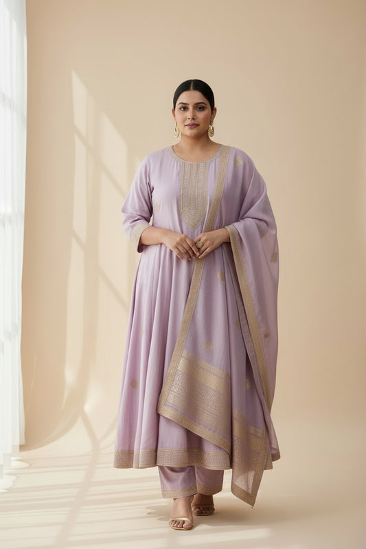 Plus size Anarkali set - Kurti Connection USA