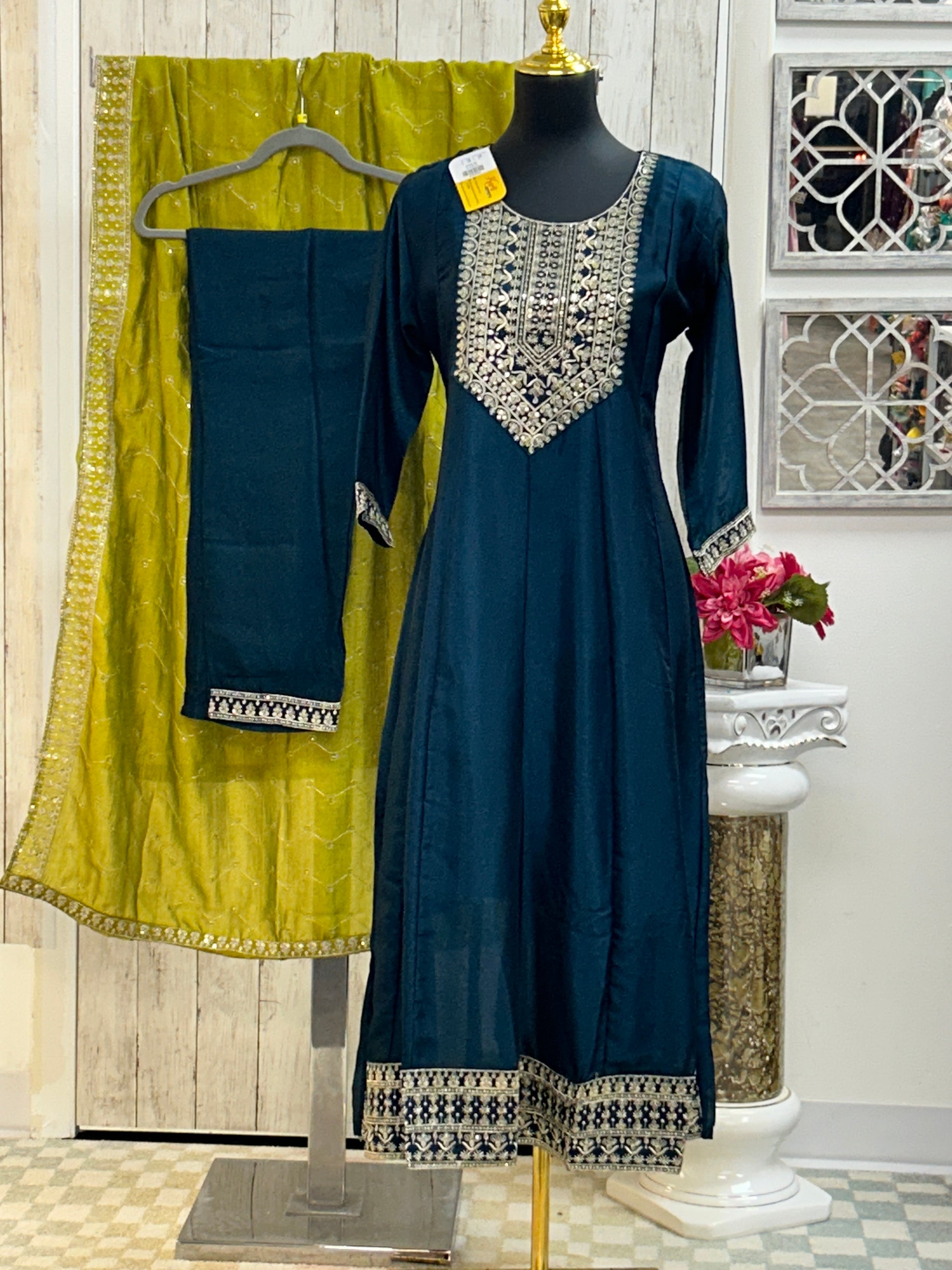 Party wear anarkali suit by Kurti Connection USA