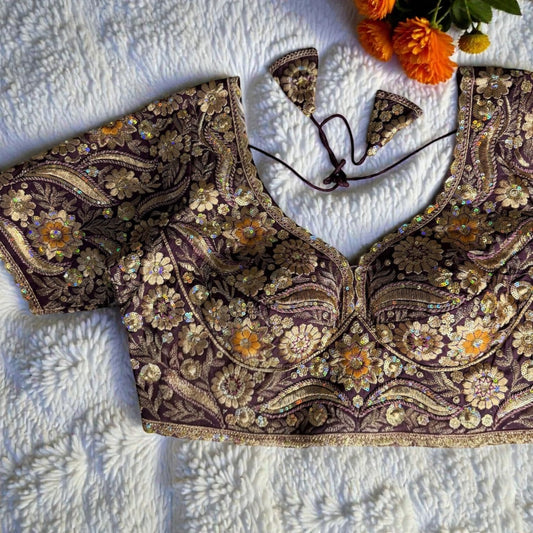 Party wear heavy work blouses by Kurti Connection USA