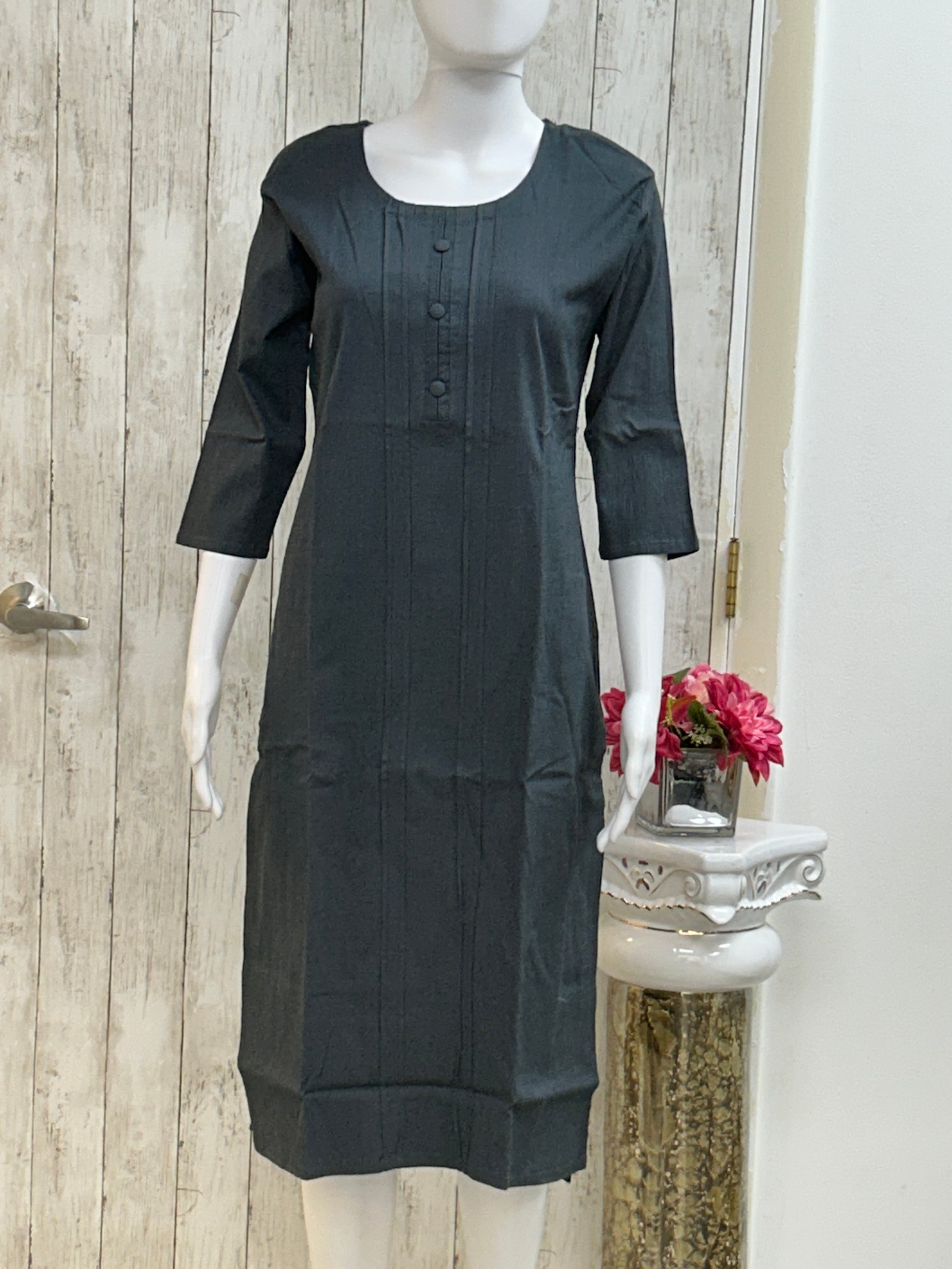 Strechable Kurti | grey Kurti by Kurti Connection USA