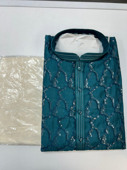 Mens kurta pajama Sequin Kurta set by Kurti Connection USA
