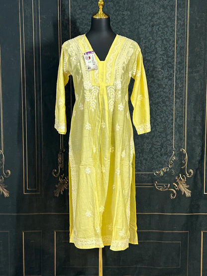 Modal silk chikankari kurti by Kurti Connection USA