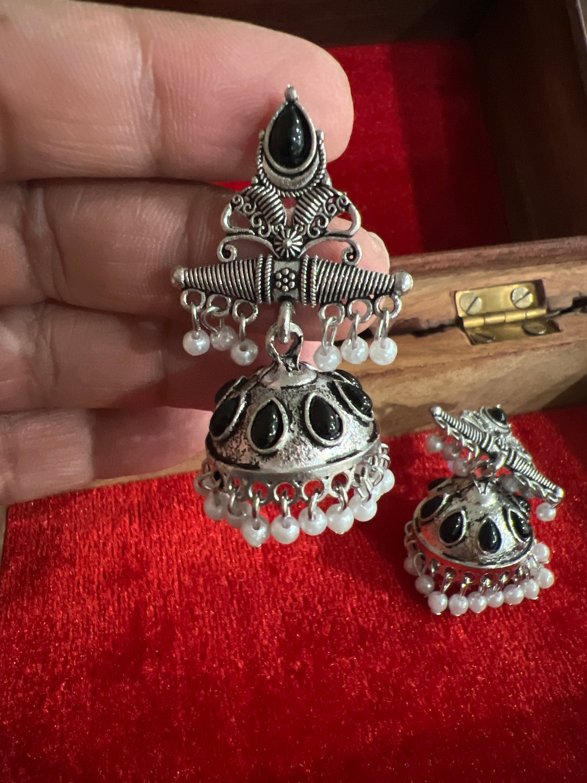 Oxidized earrings by Kurti Connection USA