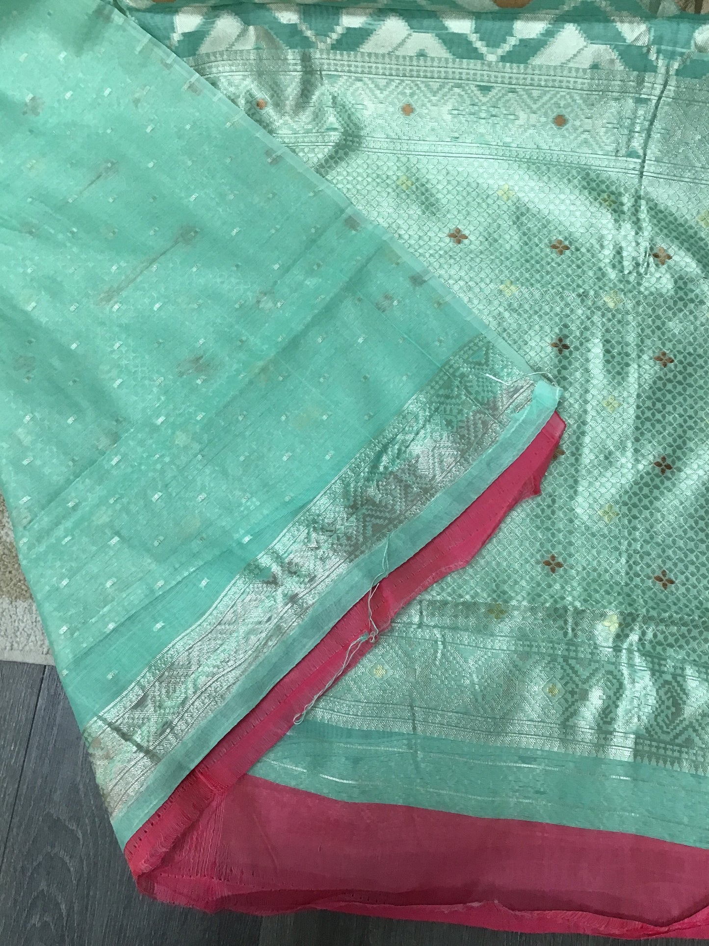 Linen cotton saree
