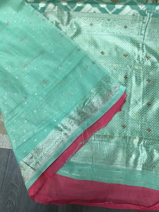 Linen cotton saree