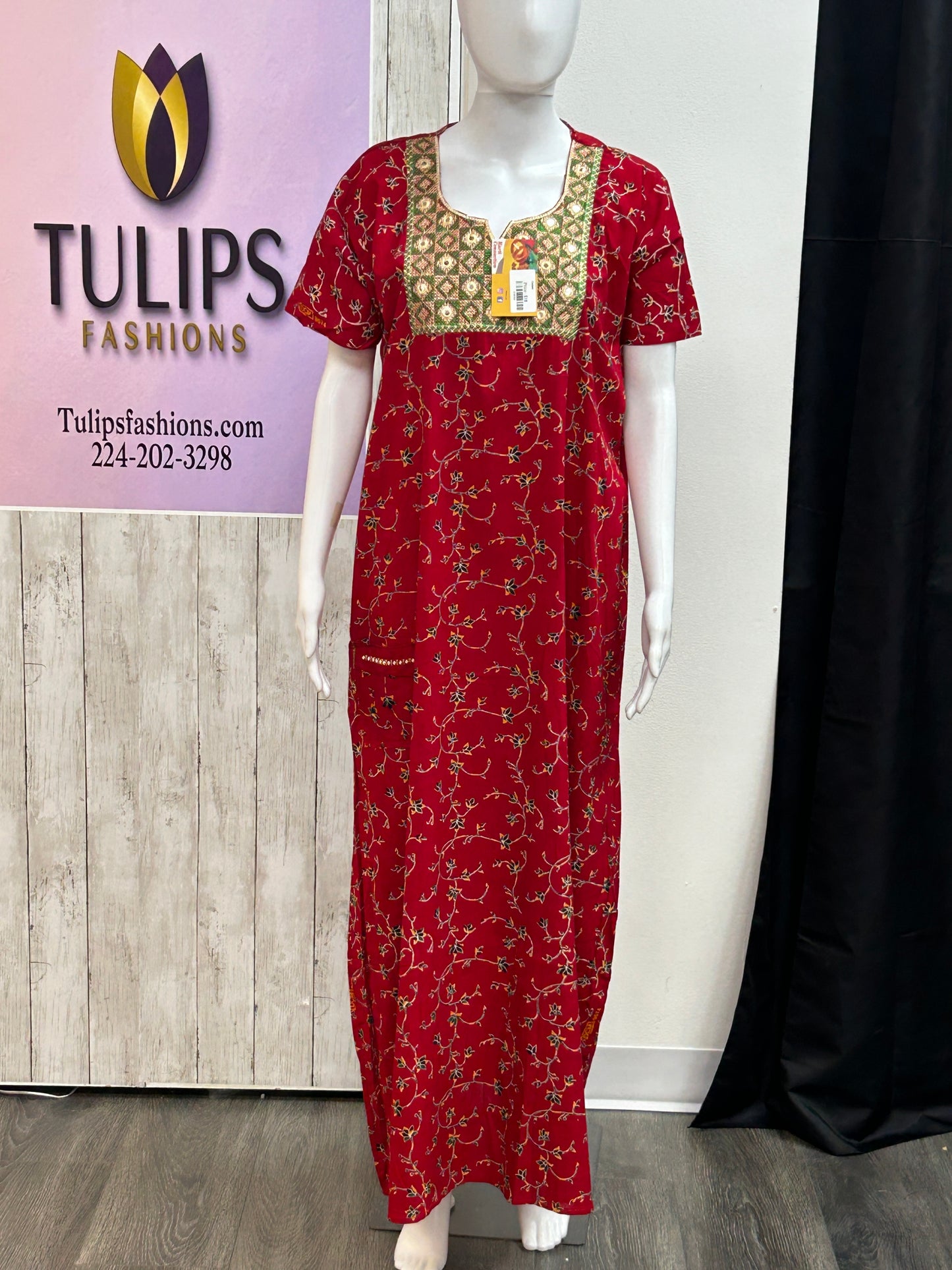 Cotton nighty | Jaipur cotton nighty by Kurti Connection USA