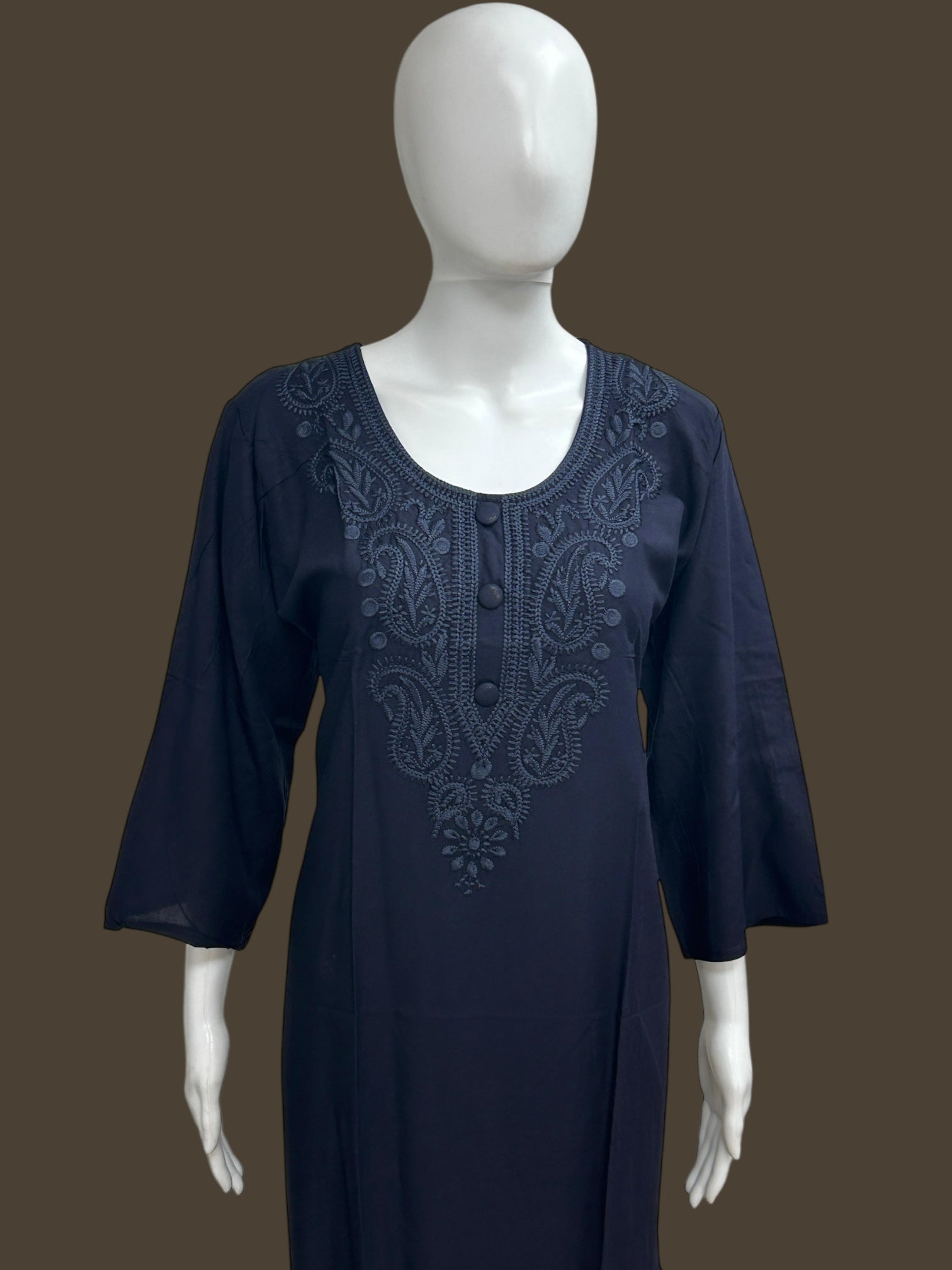 Chikankari Kurti (pant not included) by Kurti Connection USA