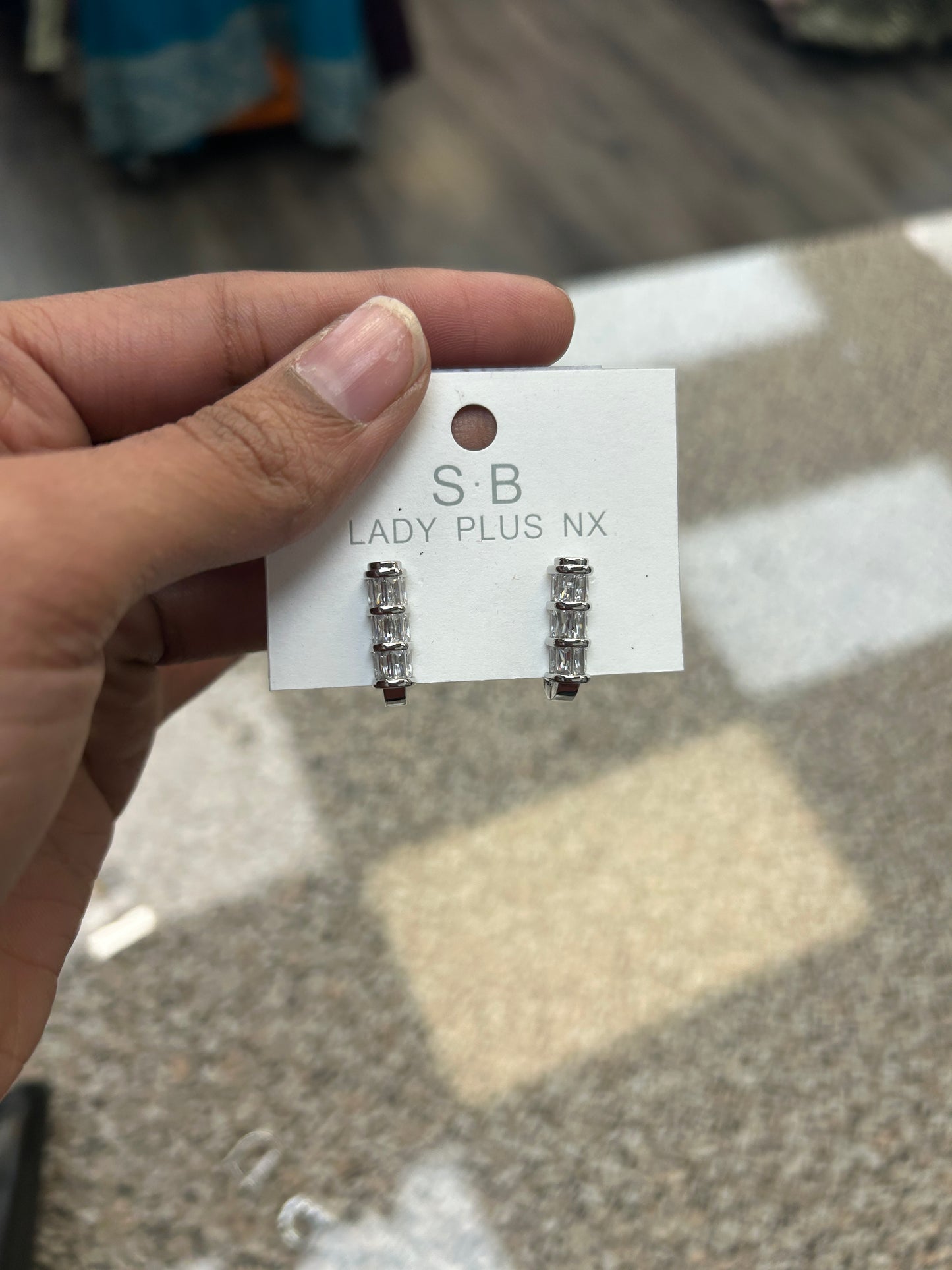 Silver CZ hoops