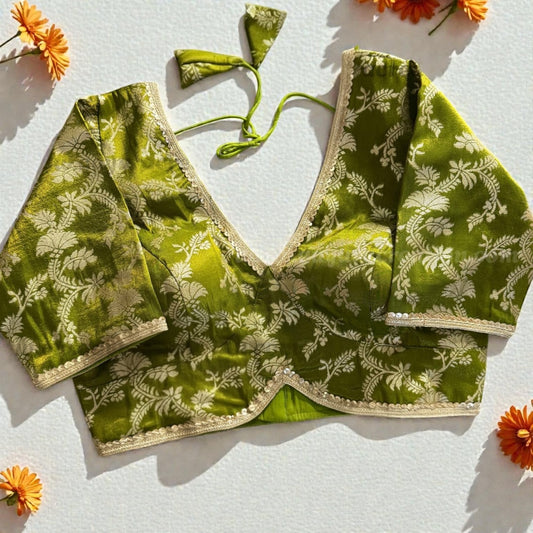 Brocade blouses by Kurti Connection USA