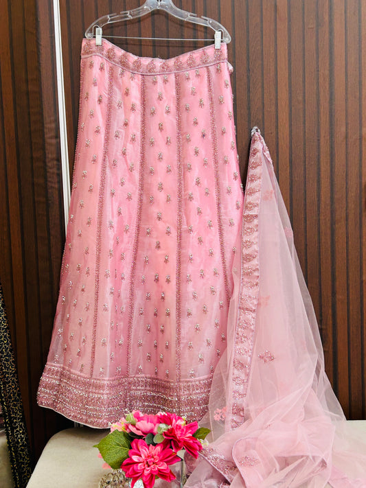Heavy wedding wear lehenga with dupatta - Kurti Connection USA