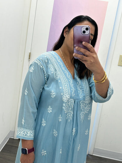 Chikankari cotton Kurti by Kurti Connection USA