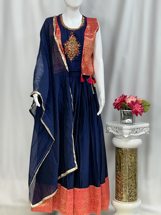Silk lehenga Choli set - Kurti Connection USA
