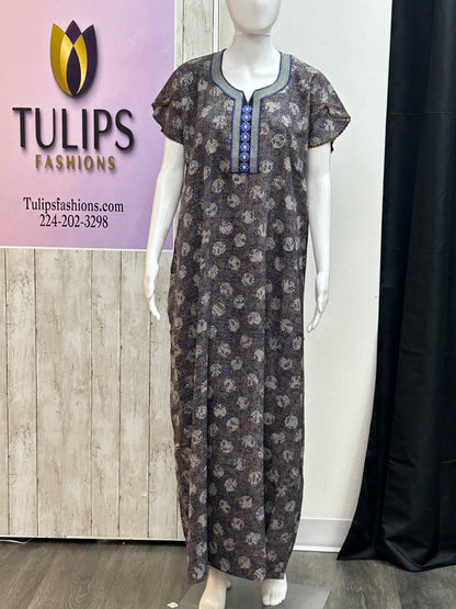 Rayon nighty / Indian night wear by Kurti Connection USA