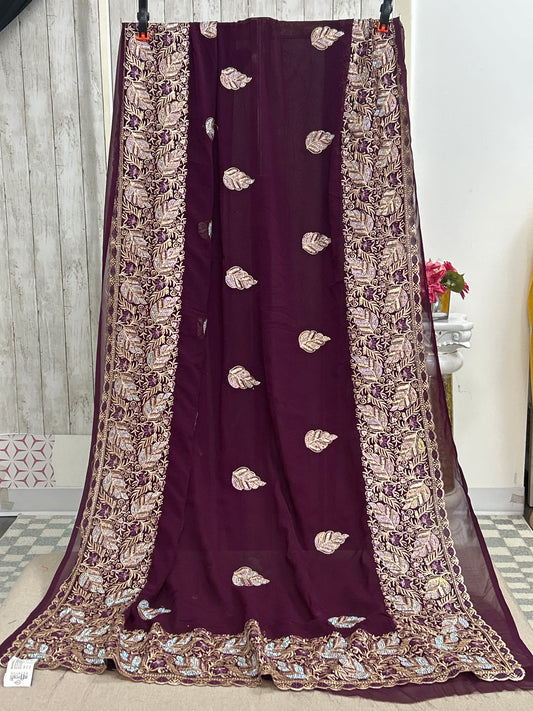 Heavy party wear saree by Kurti Connection USA