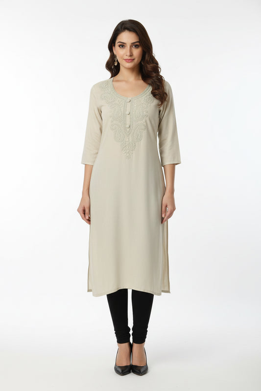 Rayon Embroidered Kurti