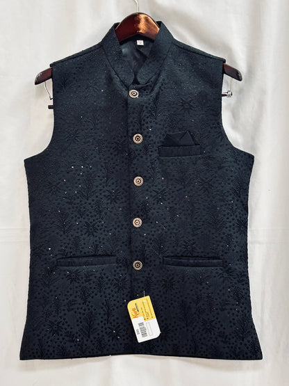 Silk vests for men | half jacket / kurta - Kurti Connection USA