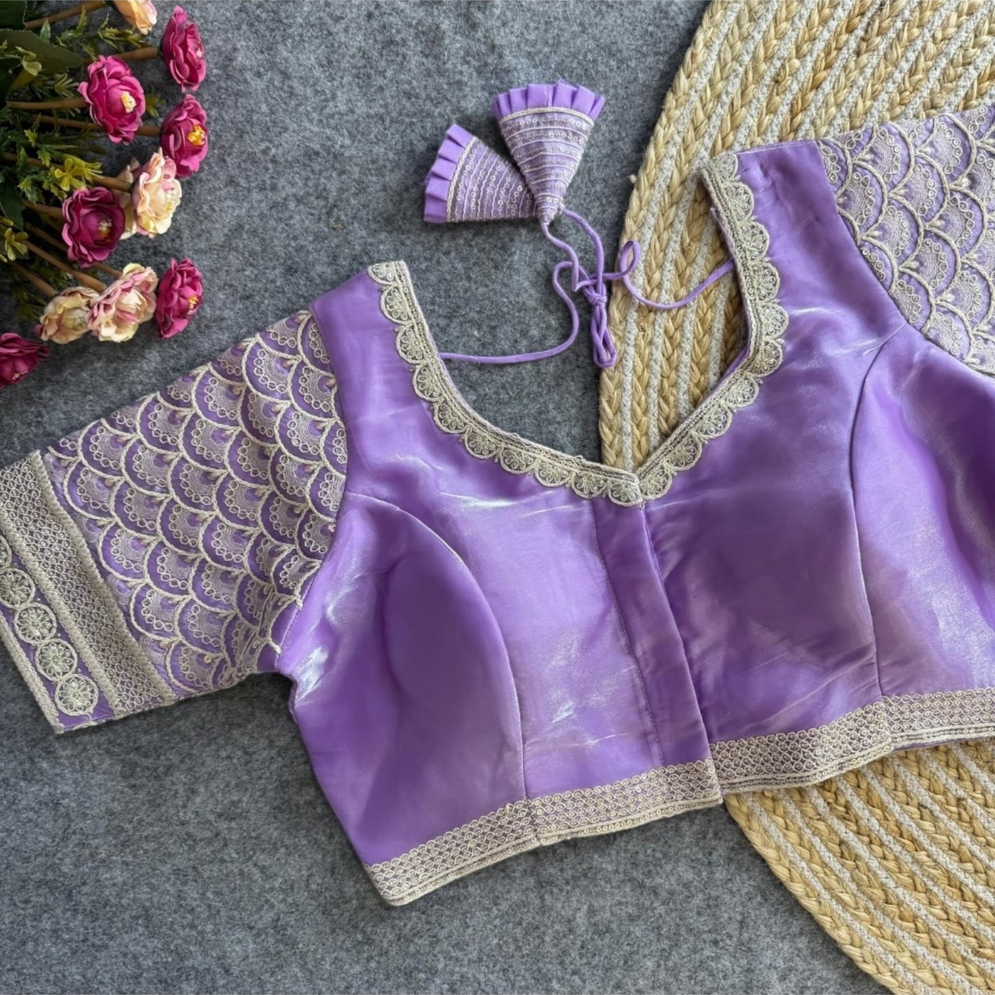 Satin silk blouses - Kurti Connection USA