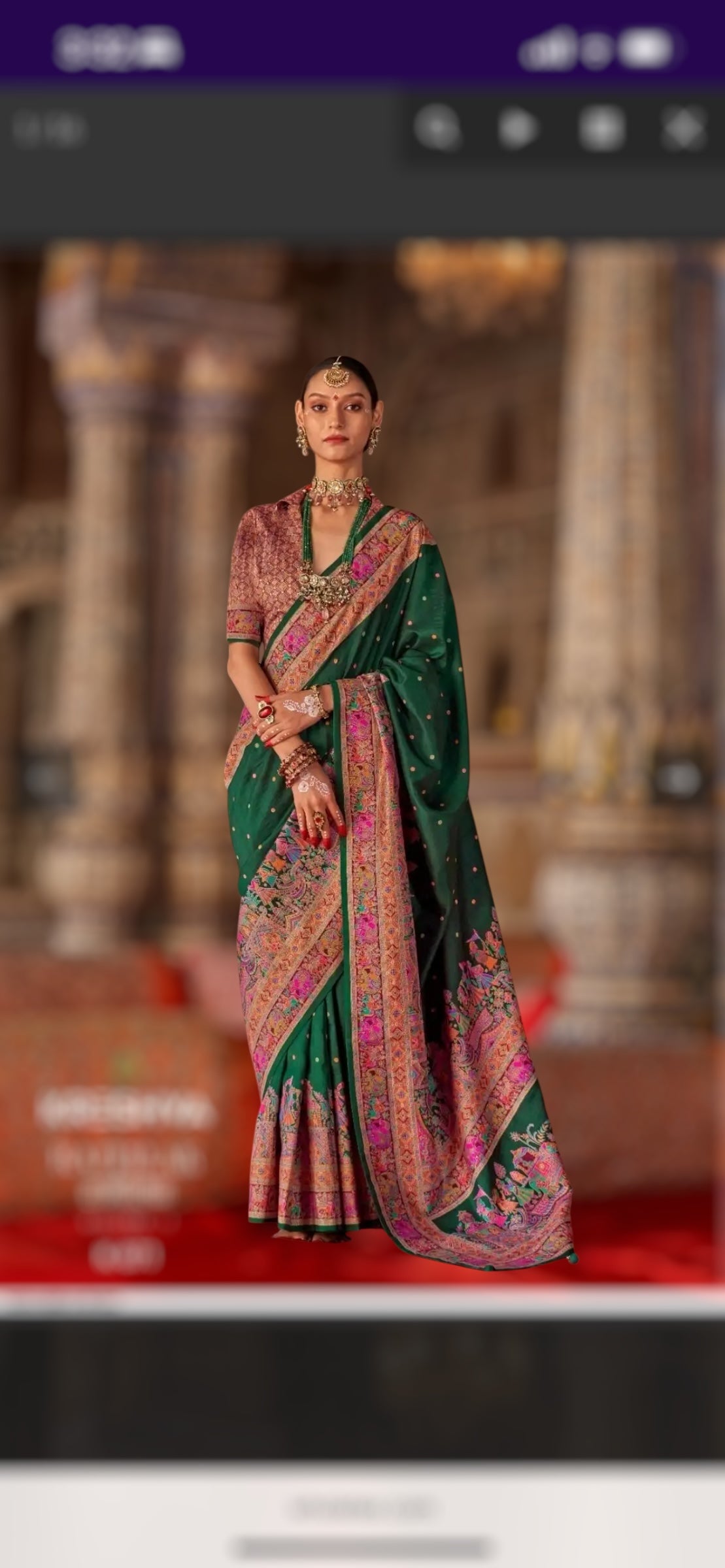 Wedding wear silk saree - Kurti Connection USA