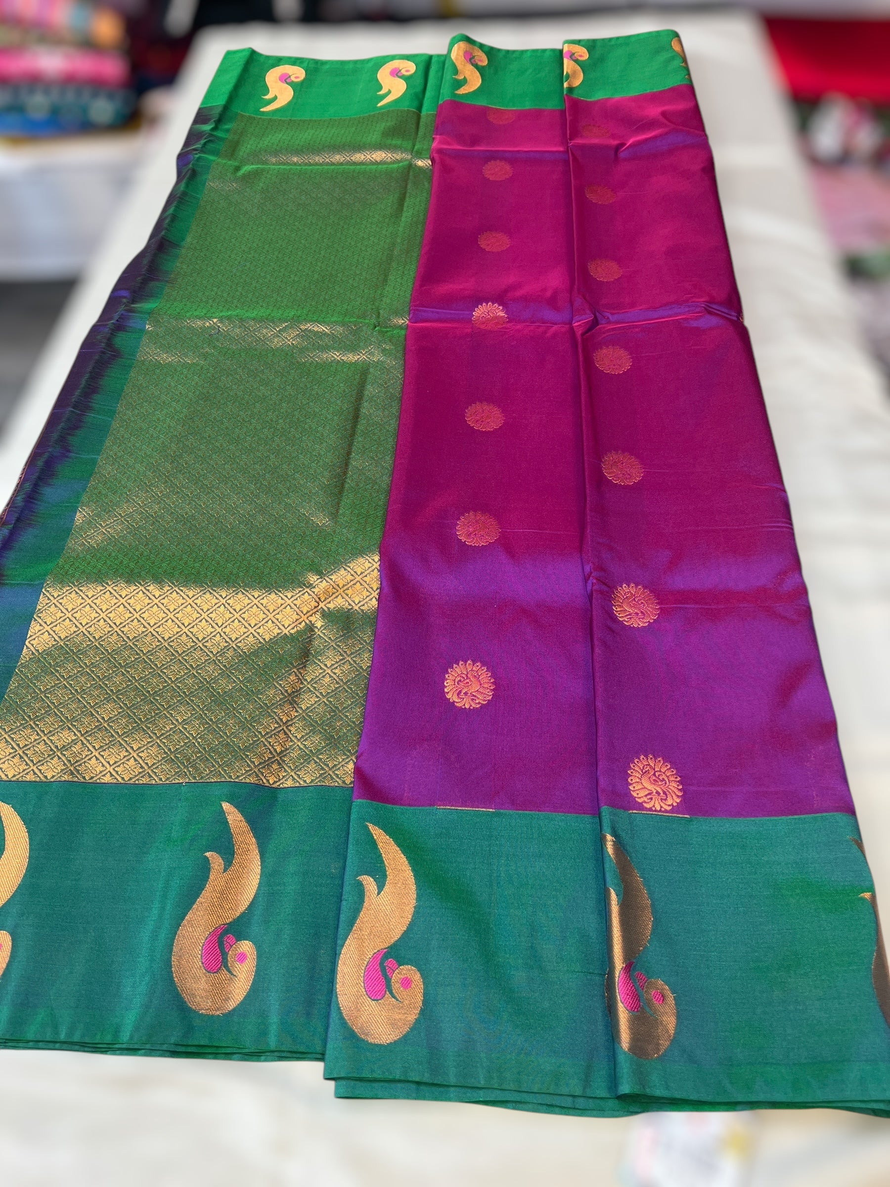 Gadhwal Silk saree | pure silk Pattu saree - Kurti Connection USA