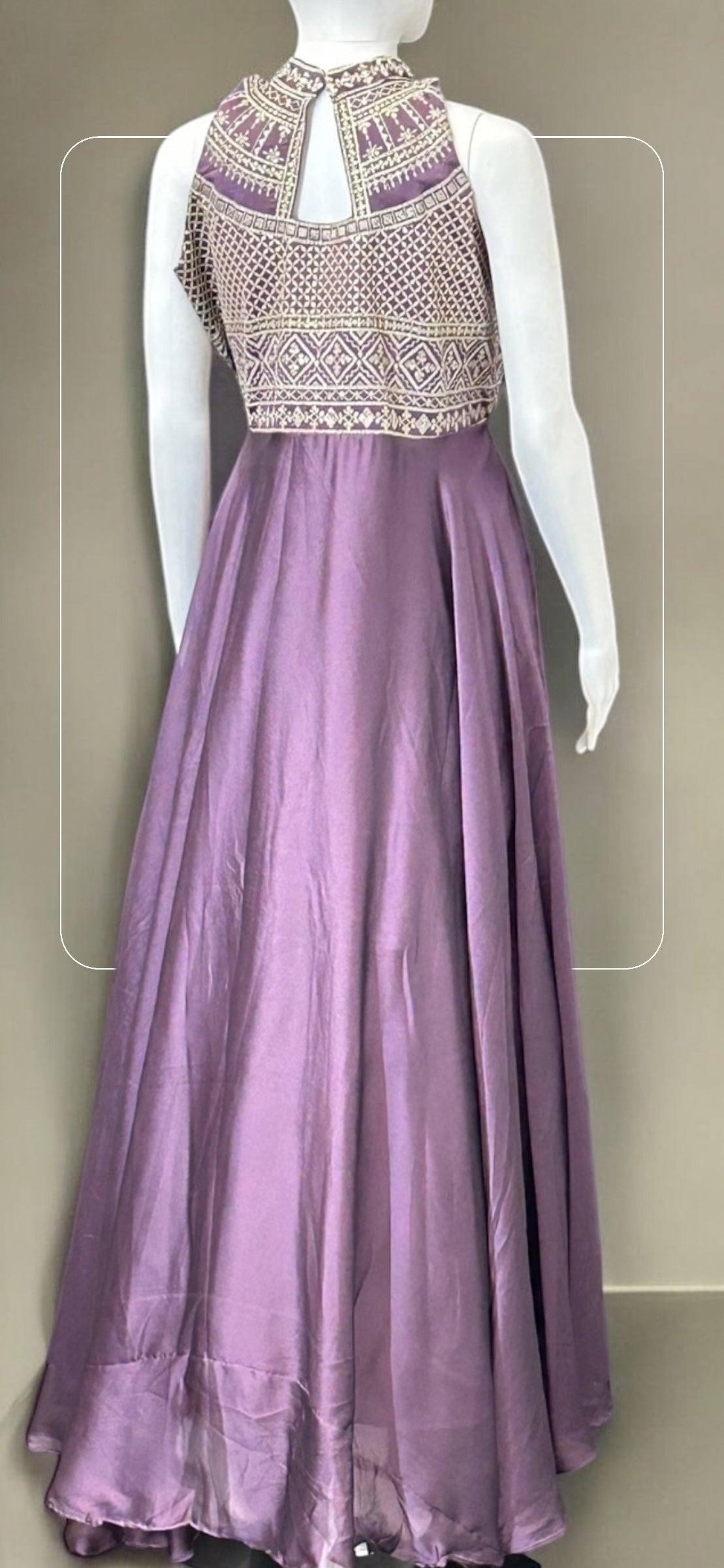 Chiffon silk Indo western gown/ long dress - Kurti Connection USA